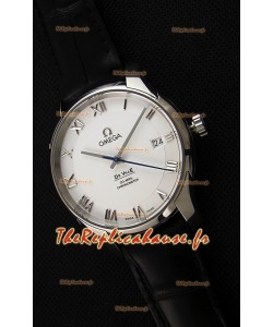 Omega De-Ville Annual Calendar Co-Axial Montre Réplique Suisse 1:1 Miroir Édition cadran blanc