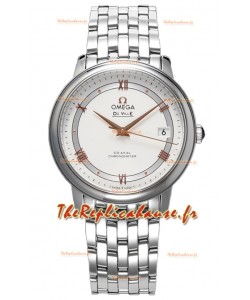 Omega De Ville Co-Axial Chronometer 36.8MM Montre Suisse Réplique avec cadran blanc