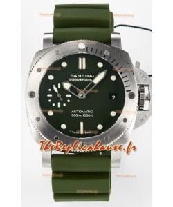 Panerai Super Clone Luminor Submersible Verde Militare PAM1055 42MM Réplique Montre
