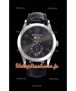 Montre Patek Philippe Calendrier Annuel Complications Réplique Suisse à cadran gris 