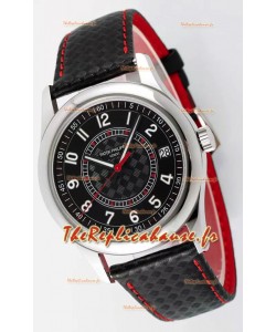 Patek Philippe Calatrava 6007 Cadran noir Aiguilles rouges Boîtier acier 904L Montre réplique 1:1