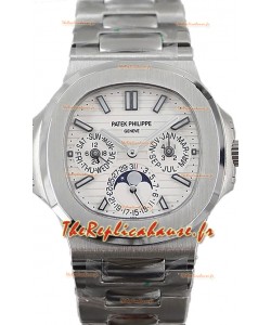 Patek Philippe Nautilus 5740 Perpetual Calendar Acier inoxydable Cadran blanc Montre réplique suisse 