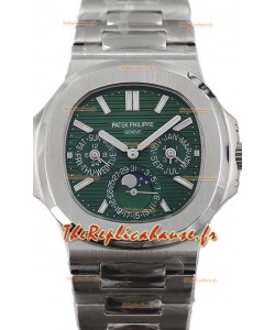 Patek Philippe Nautilus 5740 Quantième Perpétuel Acier Cadran Vert Montre réplique suisse 