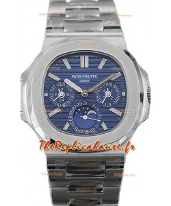 Patek Philippe Nautilus 5740 Perpetual Calendar Acier inoxydable Cadran bleu Montre réplique suisse 