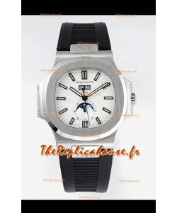 Patek Philippe Nautilus 5726A Montre Suisse 1:1 Cadran Blanc Bracelet Caoutchouc 