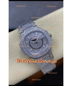 Patek Philippe Nautilus 7010 Acier inoxydable sertie de diamants 32MM Réplique 1:1 - Diamants véritables