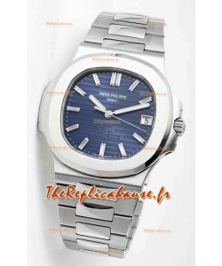 Montre Patek Philippe Nautilus 5711 50th anniversaire Edition 1:1 en acier 904L avec cadran bleu