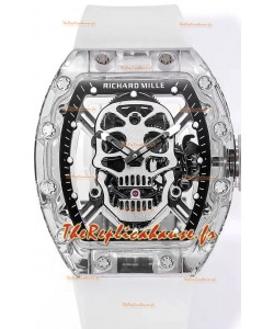 Richard Mille RM52-01 Boîtier saphir avec mouvement Tourbillon Véritable 1:1 Réplique Ultime