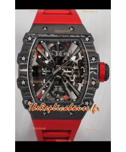 Richard Mille RM12-01 Montre réplique 1:1 avec mouvement tourbillon authentique en fibre de carbone