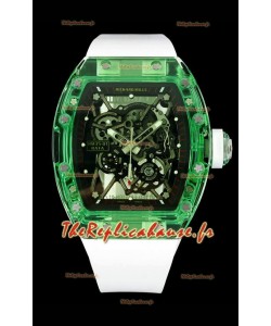 Richard Mille RM35-01 Boîte en saphirs transparents avec montre Tourbillon Super Clone Authentique 