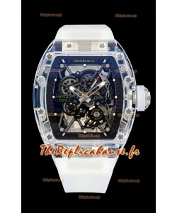 Richard Mille RM35-01 Boîtier saphir transparent avec montre Tourbillon Super Clone Véritable 