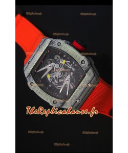 Richard Mille RM027 Tourbillon Rafael Nadal Edition Montre Suisse avec Boîtier en Carbone forgé