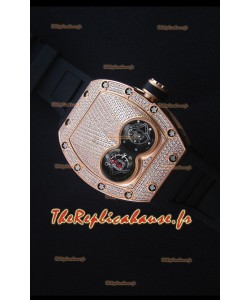 Richard Mille RM053 Tourbillon Pablo Mac Donough Montre Réplique Suisse Boîtier en Or Rose