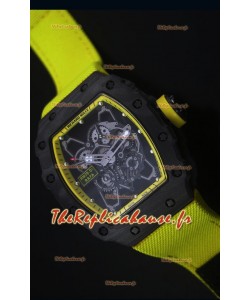 Montre Replica Suisse RM35-01 Richard Mille Edition Rafael Nadal avec un Bracelet en Nylon Jaune