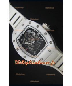 Montre RM055 Richard Mille avec Boitier Céramique avec Lunette Intérieure Blanche