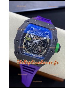 Montre Richard Mille RM35-02 Rafael Nadal Boîtier en Fibre de Carbone avec Tourbillon Véritable Super Clone