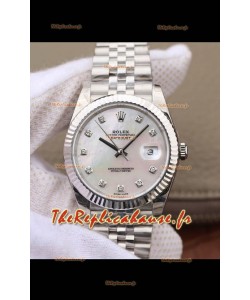 Montre Rolex Datejust 41MM Mouvement Cal.3135 Réplique Suisse en acier 904L cadran perlé