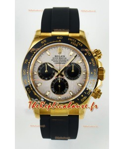 Rolex Daytona Super Clone 116518 Or Jaune Cadran Météorite Mouvement Cal.4130 d'origine