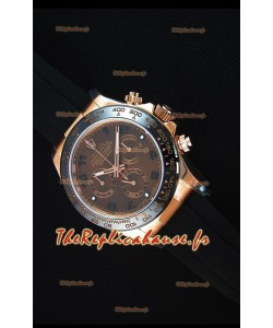 Rolex Daytona 116515 Everose Montre Réplique Miroir 1: 1 en Or Rose avec Cadran brun