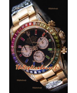 Rolex Cosmograph Daytona 116595RBOW Or rose 1:1 Miroir Cal.4130 Mouvement - Montre Ultime Acier 904L
