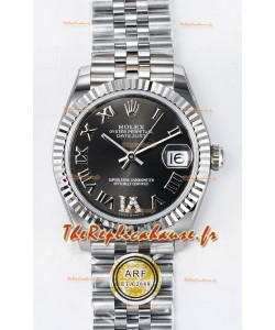 Montre Rolex Super Clone Datejust ETA 2688 Mouvement 31MM acier inoxydable cadran gris 