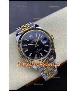 Rolex Datejust M126333 41MM ETA3235 72 Heures Puissance Cadran Noir Jubilé Réplique 1:1 Or Jaune Acier 904L