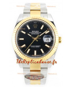 Rolex Datejust M126333 41MM ETA3235 72 Hours Power Cadran Noir huitre Réplique 1:1 Miroir Or Jaune Acier 904L