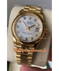 Rolex Datejust M278248 31MM Réplique Suisse en Or - Cadran blanc nacré Qualité miroir 1:1 