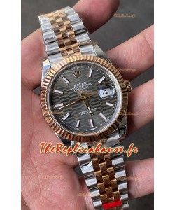Rolex Datejust Mouvement Cal.3235 Réplique 1:1 Acier 904L 41MM - Cadran gris à motifs cannelés