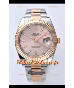Rolex Datejust Mouvement Cal.3235 Réplique 1:1 Acier 904L 41MM - Boîtier or rose bicolore
