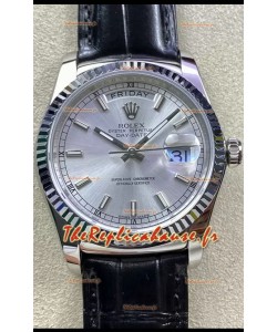 Rolex Day Date 904L Montre boîtier acier cadran acier 36MM - Qualité miroir 1:1 