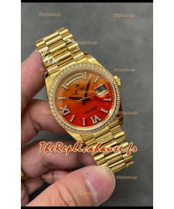 Rolex Day Date Montre en or jaune 18 carats Cornaline 36 mm - Réplique de montre 1:1 