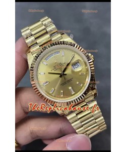 Montre Rolex Day Date Presidential Or Rose 18K 40MM - Cadran Or Qualité Miroir 1:1