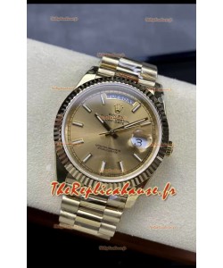 Rolex Day Date Presidential Montre en or rose 18K 40MM - Cadran or Qualité miroir 1:1