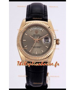 Rolex Day Date Montre boîtier acier 904L or rose cadran or 36MM - Qualité miroir 1:1