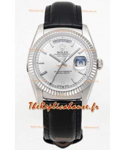 Rolex Day Date Montre boîtier acier 904L cadran acier 36MM - Qualité miroir 1:1