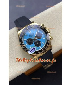 Rolex Daytona Super Clone 126518LN Or Jaune Cadran Turquoise Mouvement original Cal.4131