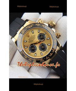 Réplique de montre Rolex Daytona à mouvement japonais, boîtier et cadran en or