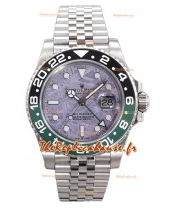 Rolex GMT Masters II 126720 Cal.3285 Cadran Météorite Rose 904L Acier sur Bracelet Jubilé Réplique Suisse