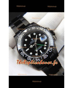 Réplique de montre Rolex GMT Master II à mouvement japonais dans un boîtier PVD