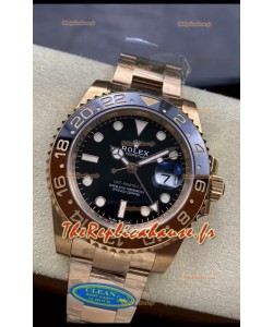 Rolex GMT Masters II M126715CHNR Montre réplique 1:1 Or Everose Suisse - Acier 904L