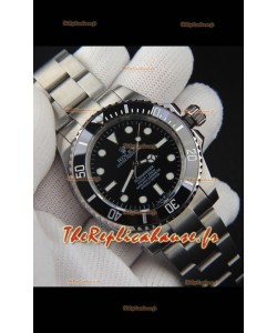 Réplique japonaise de la montre Rolex Submariner sans date, acier 904L, cadran noir