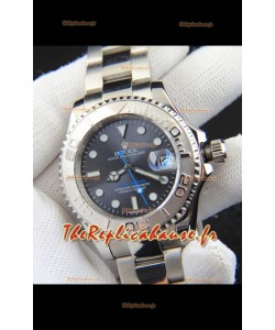Réplique japonaise de montre Rolex Yachtmaster en acier inoxydable - 40 mm - Cadran gris