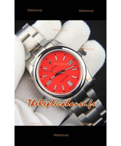 Réplique de montre Rolex Oyster Perpetual à mouvement japonais 36 mm - Cadran rouge