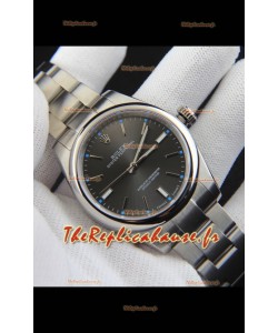 Réplique de montre Rolex Oyster Perpetual à mouvement japonais 39 mm - Cadran gris