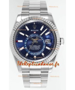 Rolex Sky-Dweller REF #m336934 Montre à cadran bleu dans un boîtier en acier 904L - Super Clone Watch
