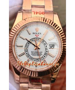 Réplique de montre Rolex Sky-Dweller Oyster acier et or jaune 42MM 1:1 Miroir 