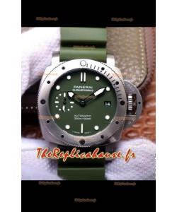 Montre Panerai Luminor Submersible Verte Militaire PAM1055 Réplique Suisse 42MM