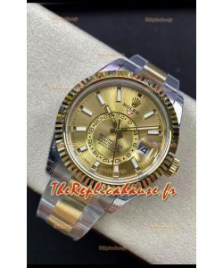 Réplique de montre Rolex Sky-Dweller Oyster en acier et or jaune Oyster 42MM 1:1 Miroir 