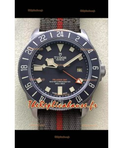 Tudor Pelagos FXD GMT Boîtier Titane Cadran Noir sur Bracelet Nato Vert Réplique Montre Suisse